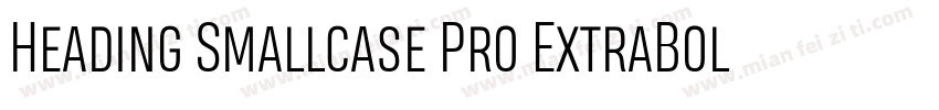 Heading Smallcase Pro ExtraBold字体转换